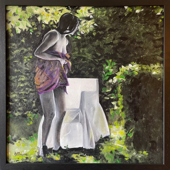 APRES LA BAIGNADE, LE FAUTEUIL BLANC by Alain Rouschmeyer