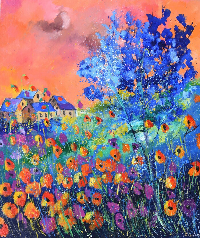 Evening sonata in poppies  by Pol Ledent