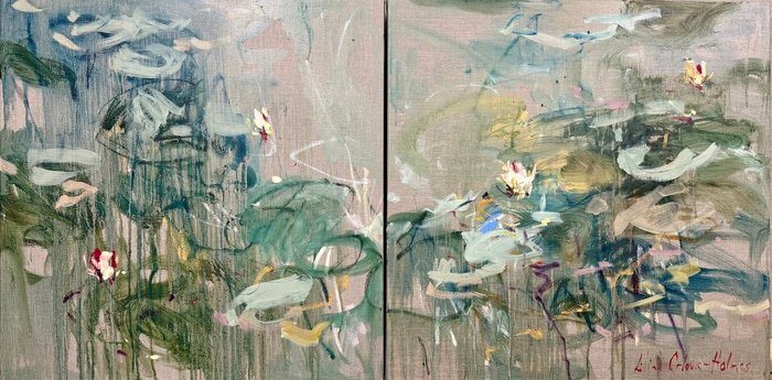 Nympheas. Diptych  by Lilia Orlova-Holmes