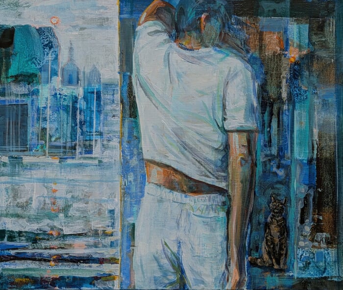 Depuis plusieurs jours Mitsou n’était pas rentré. Était-il monté sur un navire au long cours? Stan désespérément l'avait immortalisé sur son dernier tableau, parfois il perdait espoir. par François Pagé