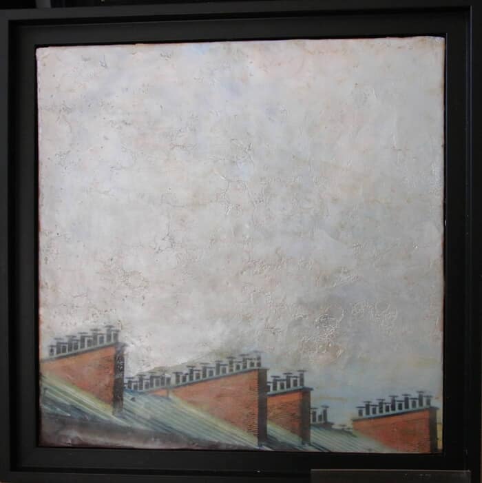 Ciel lunaire par-dessus les toits by Gaëlle Cueff