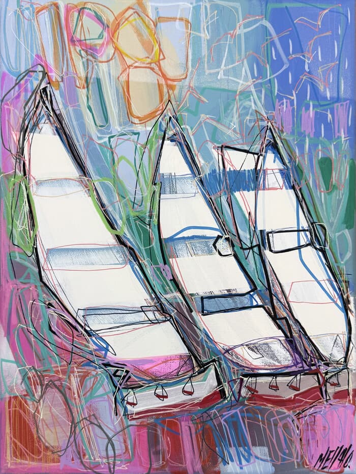 Voiles en liberté… III (ESPRIT VOILE 2025) von OLIVIER MESSAS