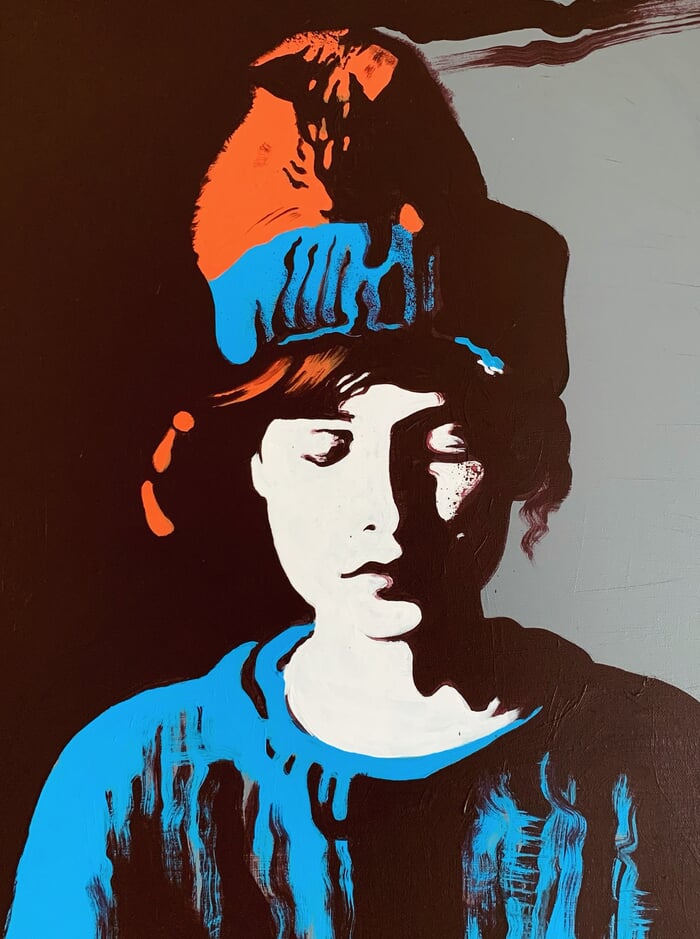 Fille et chat by Alexandra Efimova