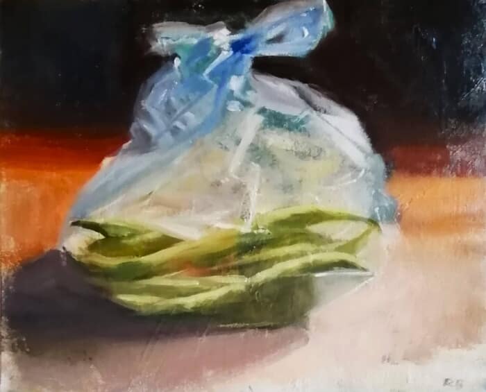 Bag of beans by Rosemary Burn