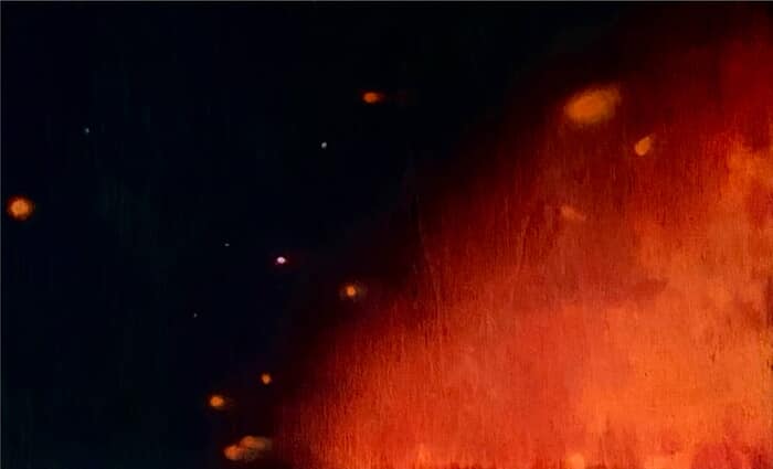 Study of a fire von Anne Juliette Dechamps