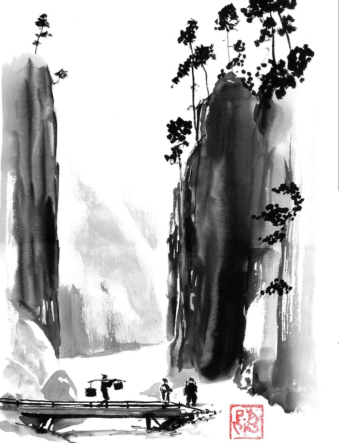 mountain passage by Péchane