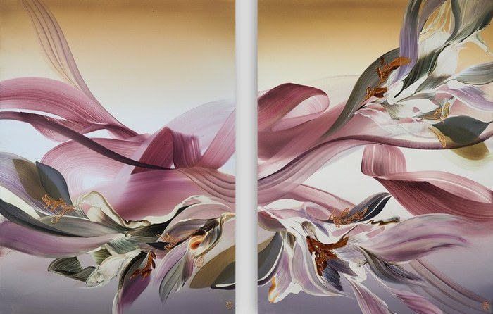 Blushing Canopy Diptych by Novi Lim