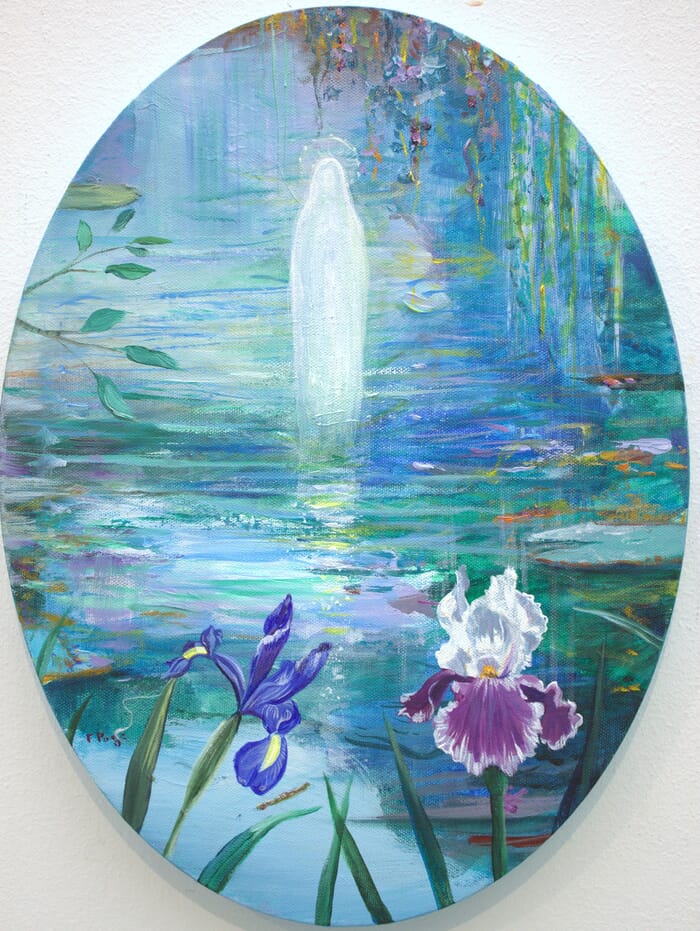 Il y eut tout à coup sur le bassin un souffle odorant de rose, puis un grand silence blanc de volupté inappropriable. par François Pagé