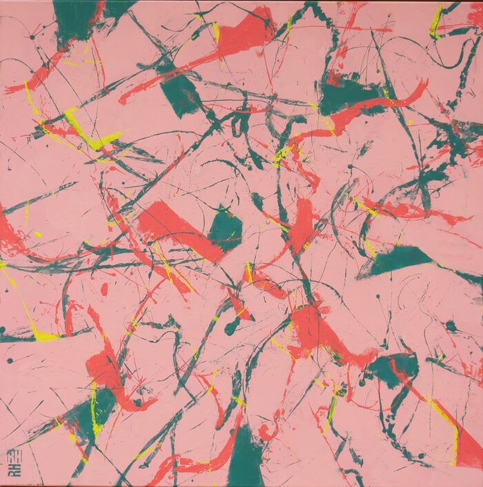 Fragments in pink by Ronald Hunter