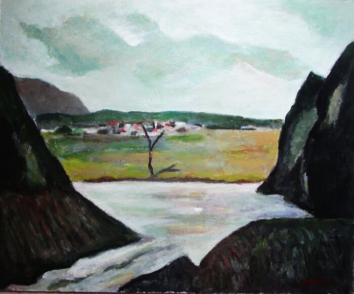 Vue du hameau N°3 von Michel de Gouttes