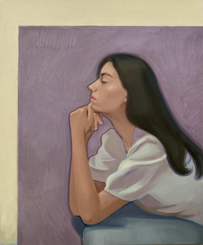 Profile in purple by Lorena Frías