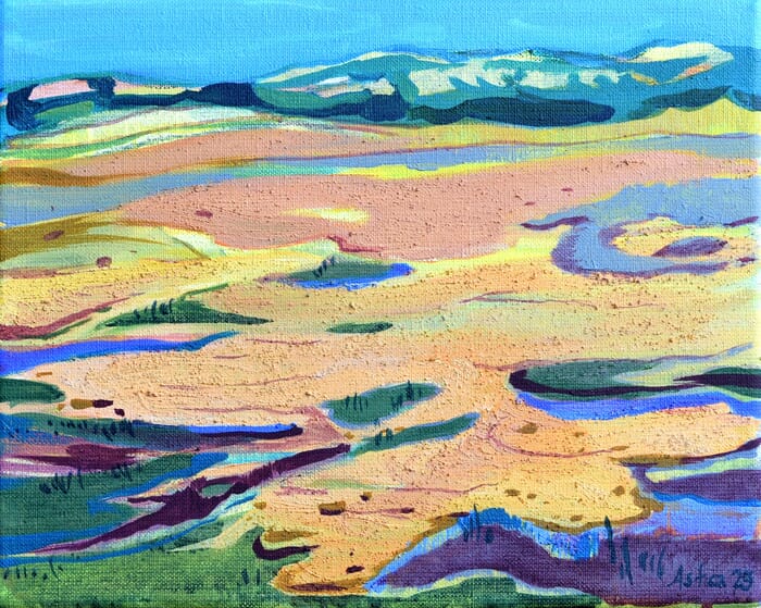 Yellow Land 2. Luxembourg by Asta Kulikauskaite Krivickiene