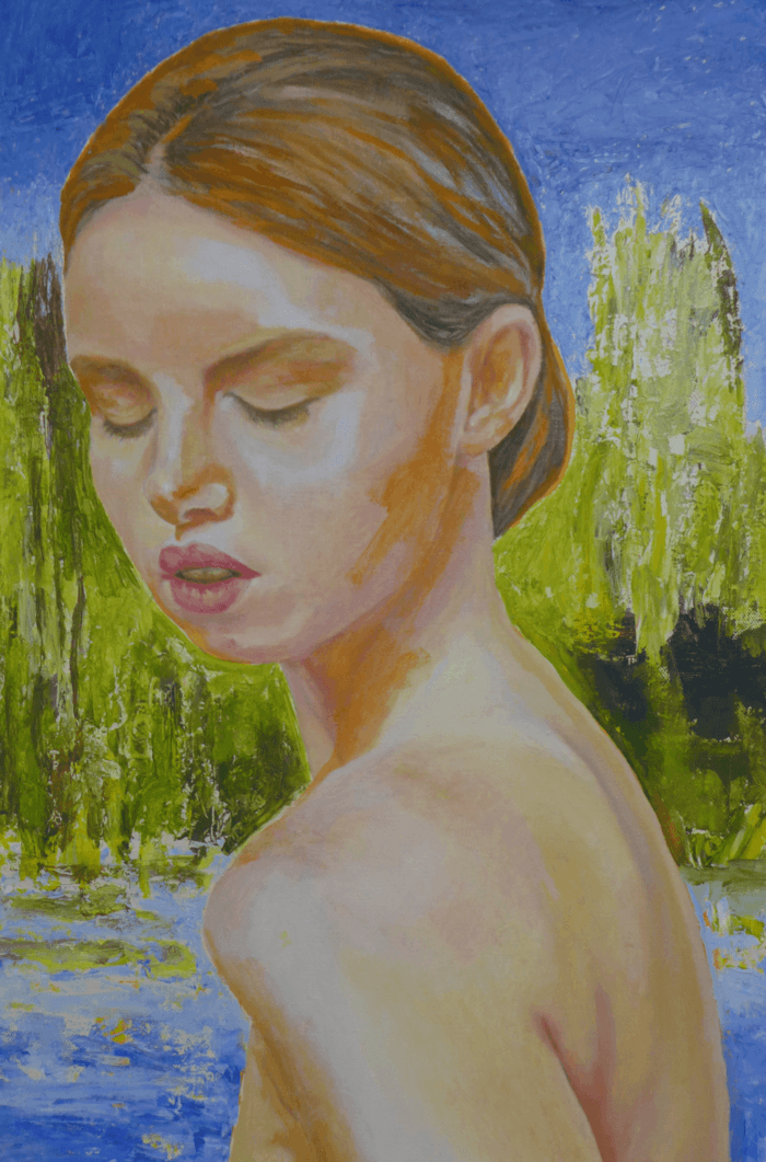 821 Landschaft mit Venus-Figur nach Botticelli von Jan Eeckhout