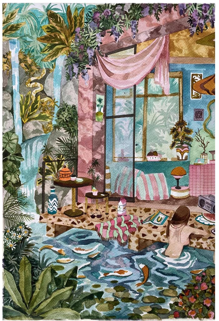 Koi Bath  by Pauline Di Valentin