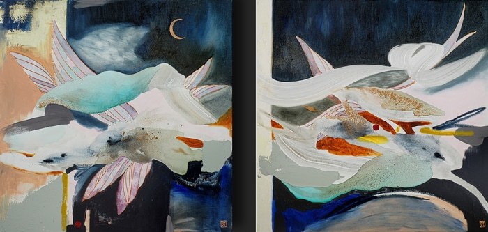 Diaries From Distant Shores Diptych by Novi Lim