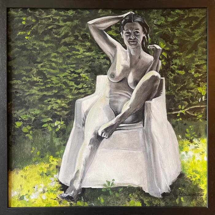 LE FAUTEUIL BLANC, JOUR D'ÉTÉ by Alain Rouschmeyer
