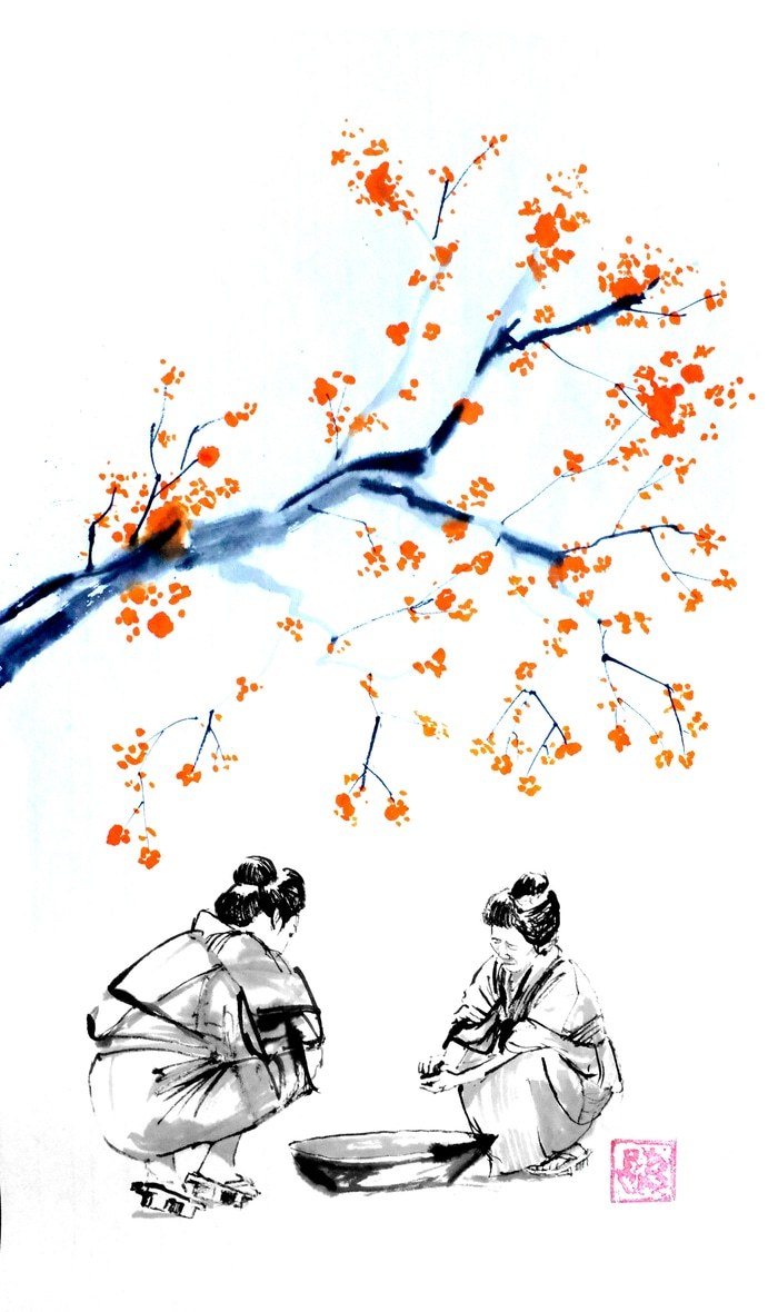 Ladies under the tree by Péchane