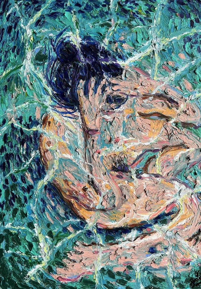 Baignade par Gaël Caron