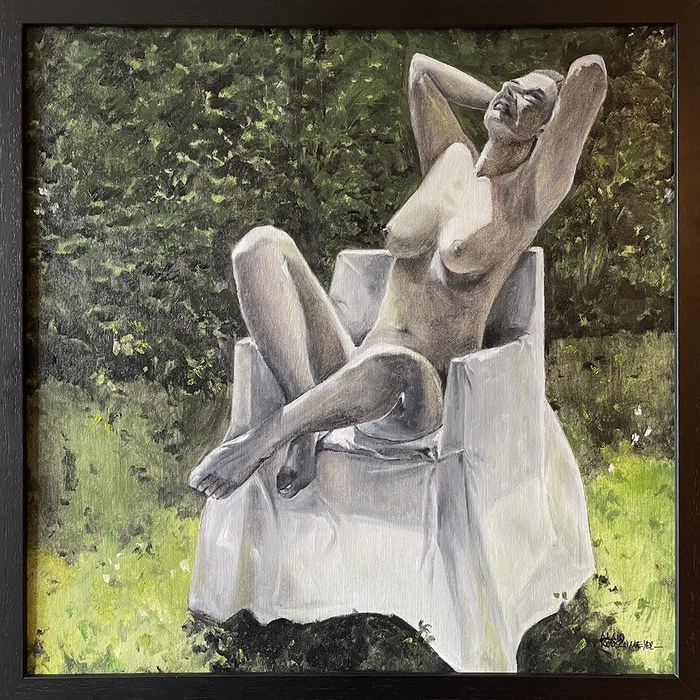 LE FAUTEUIL BLANC, AU SOLEIL by Alain Rouschmeyer
