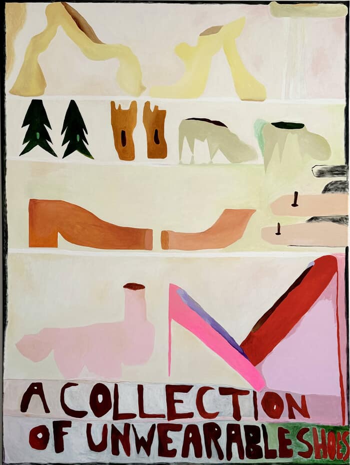 a collection of unwearable shoes by Leila Lallali