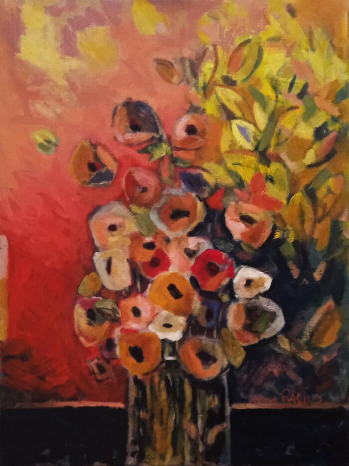 Anémones dans un vase - III by Charles Pasino