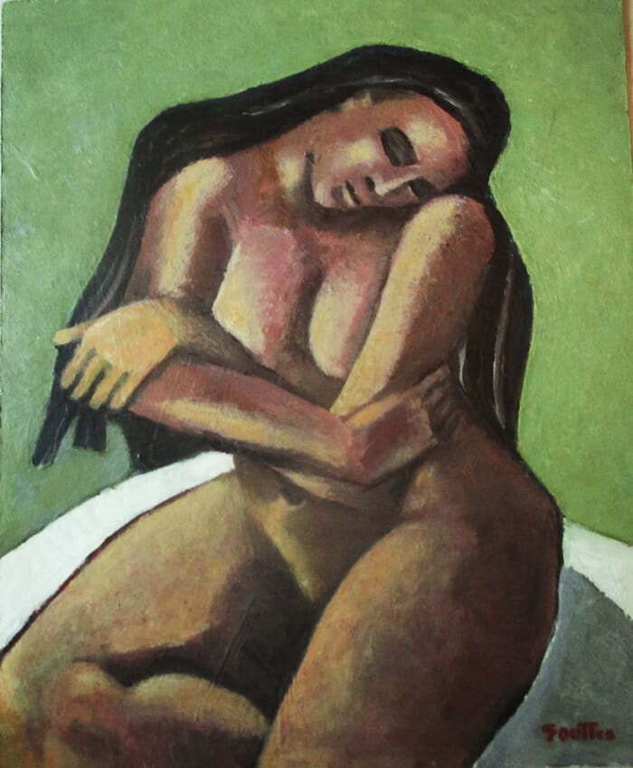 Nu bras croisés. von Michel de Gouttes