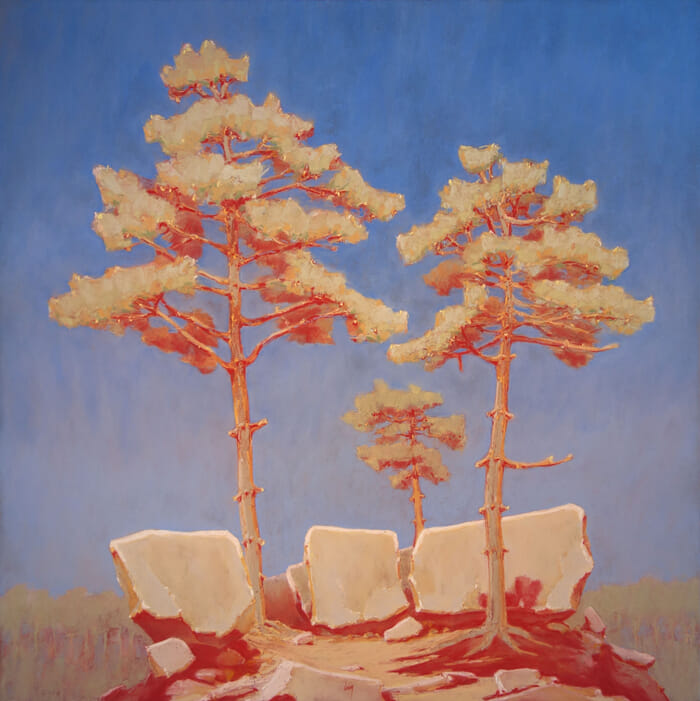 Rochers et pins à Fontainebleau by François Cusson