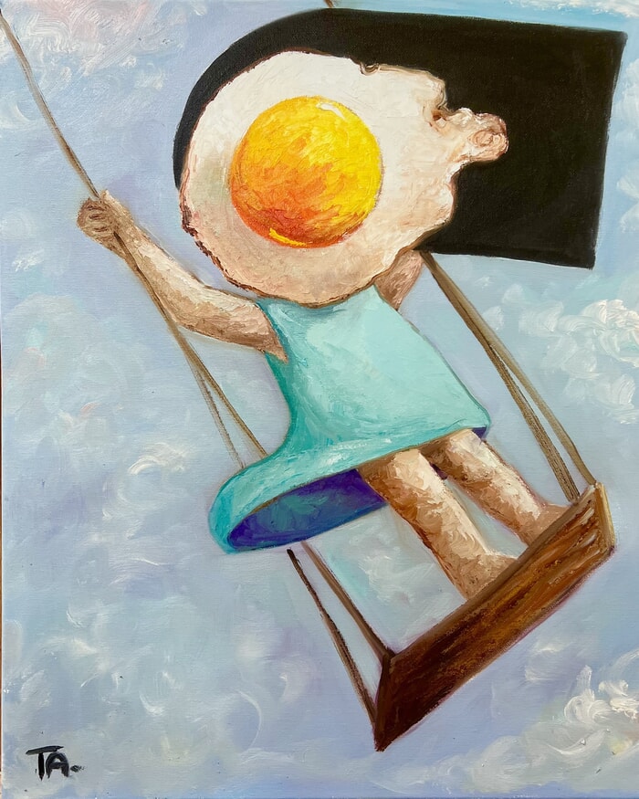 Sumi on a swing by Ta Byrne