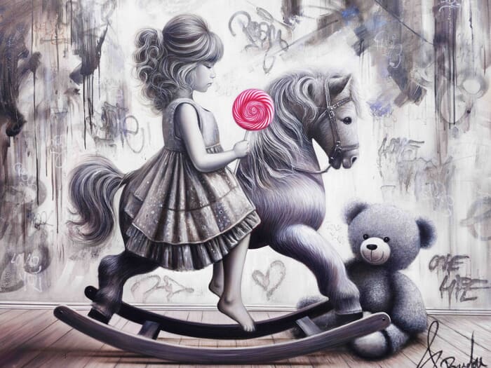 La Fillette au Cheval à Bascule by Vincent Bardou