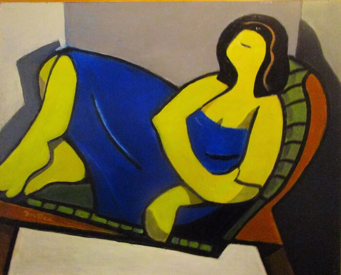 Femme à la chaise longue par Michel de Gouttes