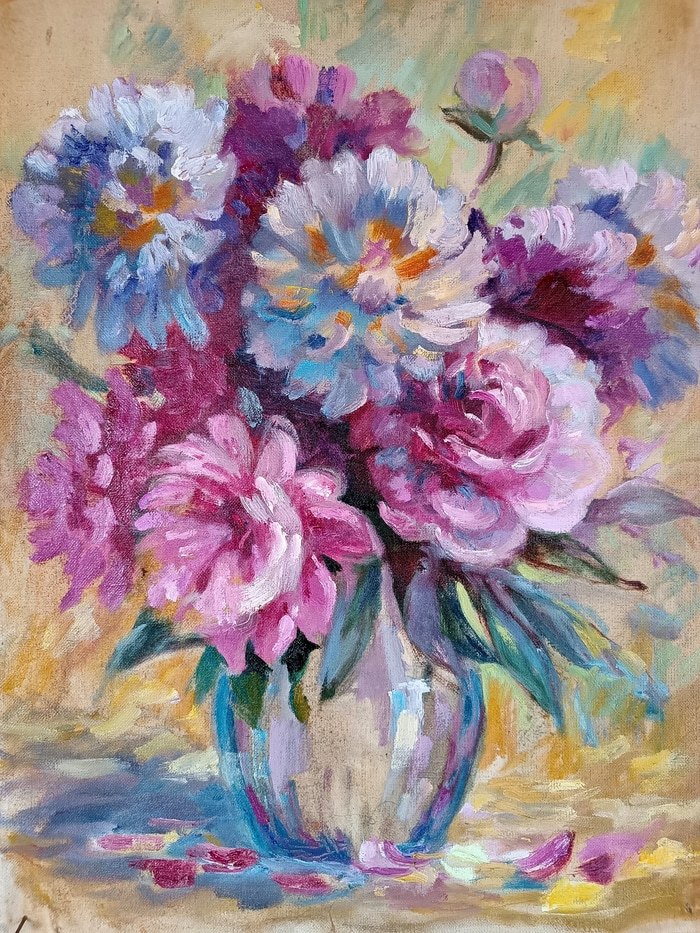 Peony Still Life  by Olga Lomax