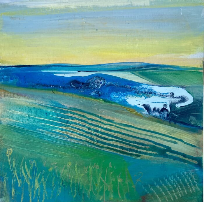 Rolling Hills at Stonehenge by Trudy Montgomery