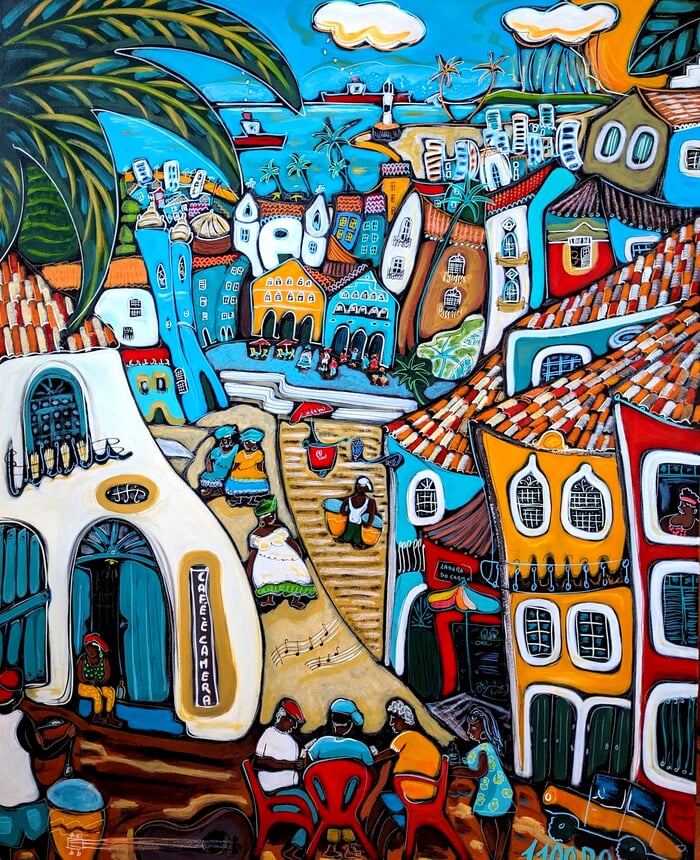 Bahia (Largo do Pelourino) von Pascal Milcendeau