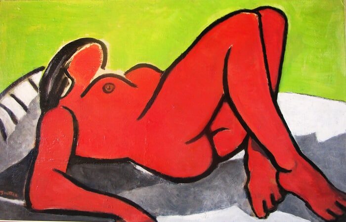 Grand nu rouge by Michel de Gouttes