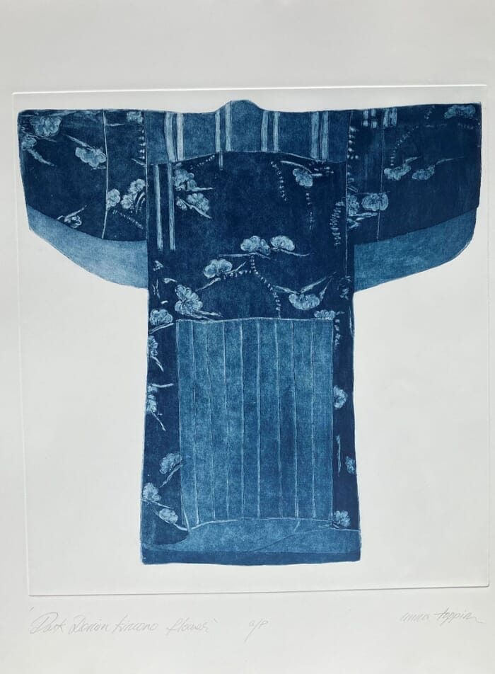Denim Kimono Floral by Anna Toppin