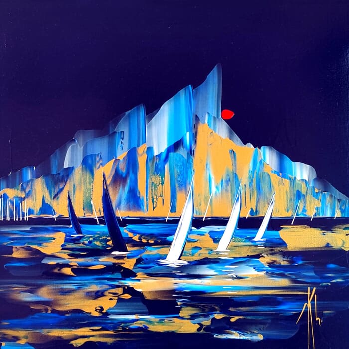 Red moon regatta by Mikha