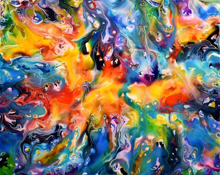 Fluid Painting 131 by Mark Chadwick