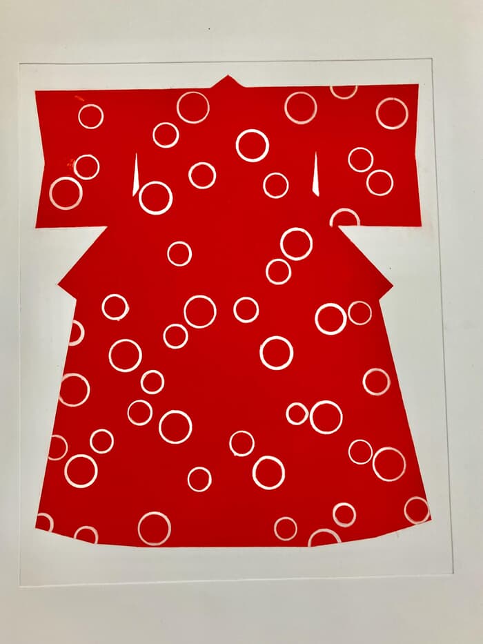 Circles Kimono Red by Anna Toppin