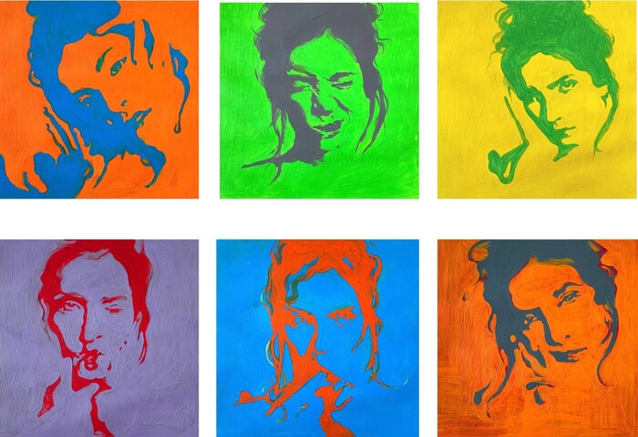 Série Emotion (6 feuilles 30 x 30 cm) by Alexandra Efimova