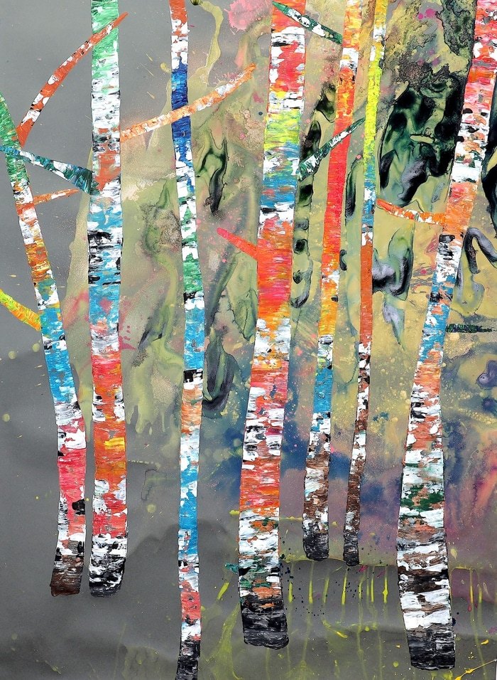 Chromatic forest rising by Poovi Art