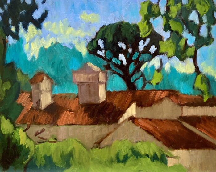 Les toits voisins depuis la terrasse by Barbara Petit Lisy