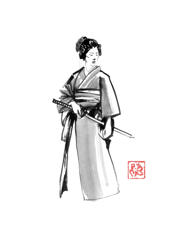 geisha samurai by Péchane