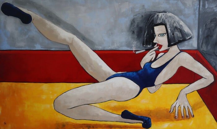 Lady in Blue by Ta Byrne