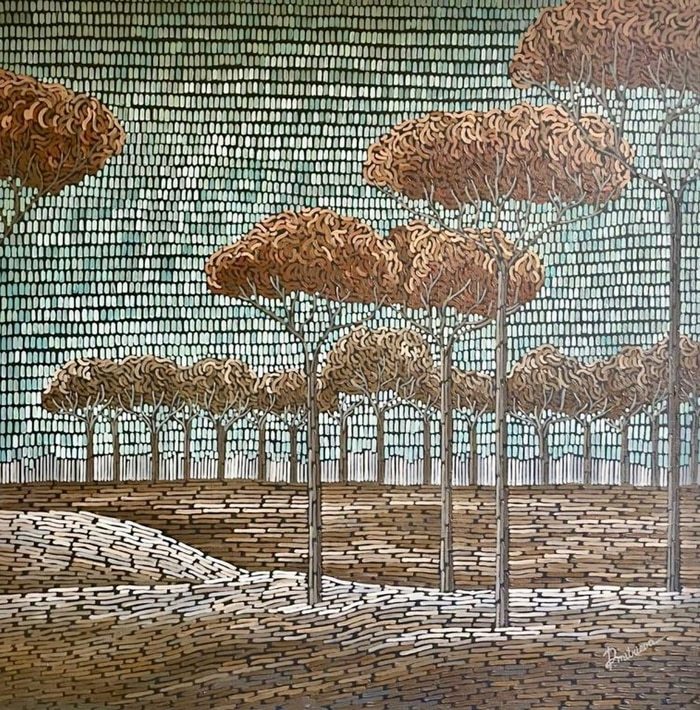 Cyprès rouges by Dmitrieva Daria