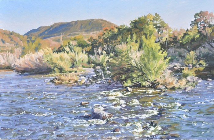 Autumn evening on the Loire river par Anne Baudequin