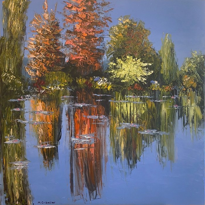 Reflets d'automne à Giverny by Michel Cribelier