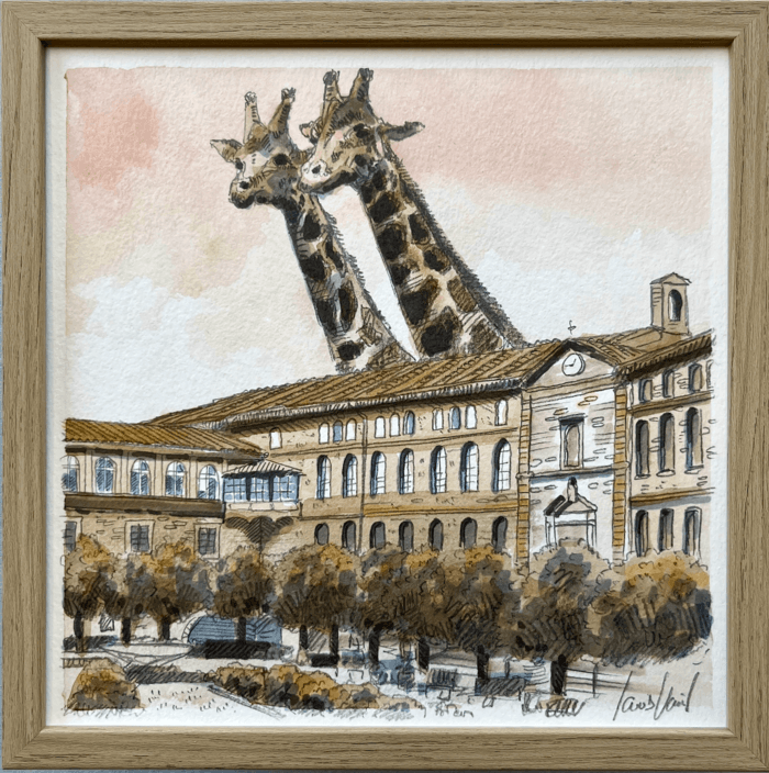 Les Girafes et l'Hôtel-Dieu à Toulouse by Louis Vairel