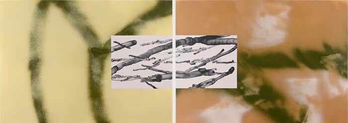 Field Boundary Diptych I von Euphrosyne Andrews & Daniel Fletcher