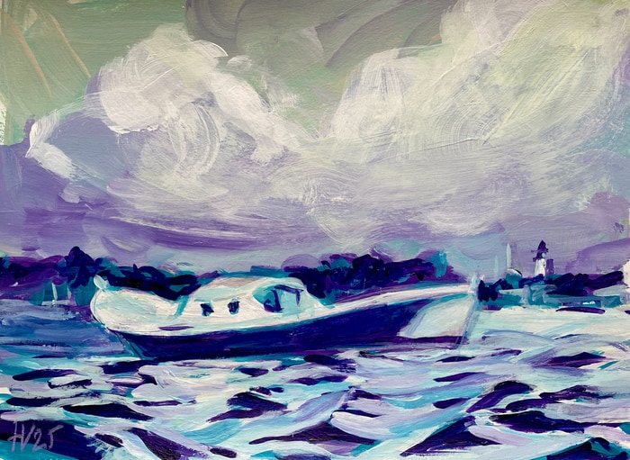 Pinasse au Cap Ferret by Hélène Vac