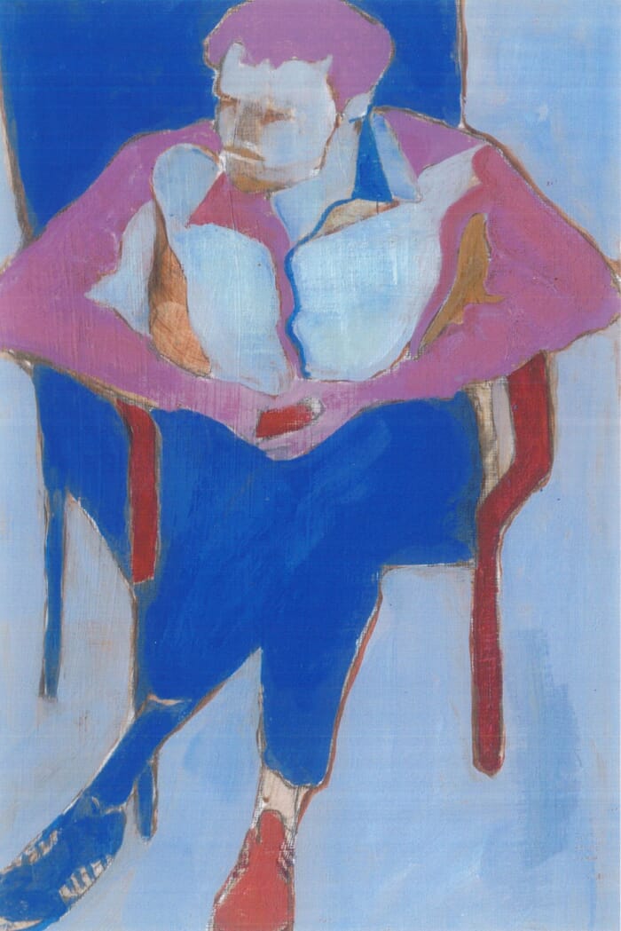 Viewing art by Mim Clavane